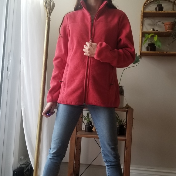 WindRiver Sweater Fleece Jacket Red Windbreaker - Picture 1 of 16